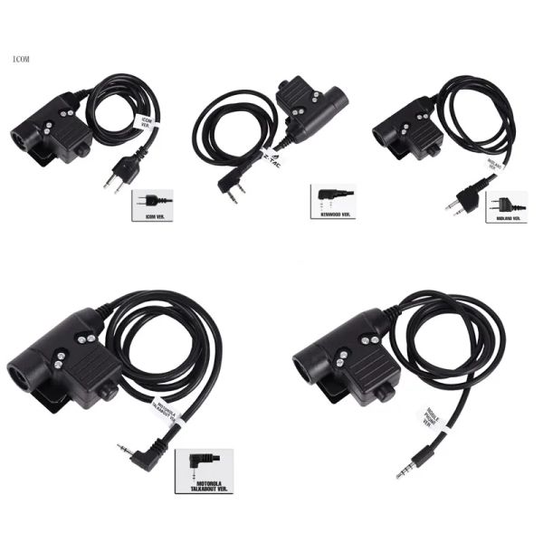 Accessori Adattatore per le cuffie militari U94 PTT per ICOM / Kenwood / Midland / Motorola Talkout / Mobile Phone Auricolare Plug PTT