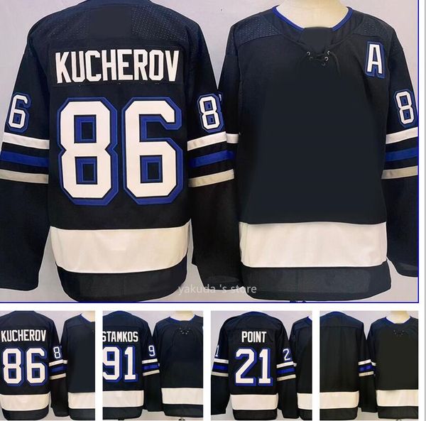 2024 Maglie da hockey Home Dhgate Yakuda Dhgates 21 Point 86 Kucherov 88 Vasilevskiy 91 Stamkos Hockey Wear Sports Wholesale Popular Dhgate Sconto