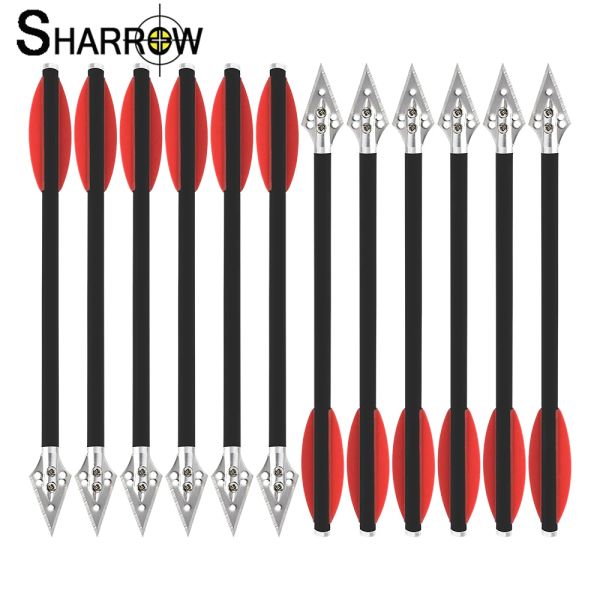 Dardos 7 polegadas misturam parafusos de seta de flecha de ferro de carbono Arrows Aço Broadhead Fits Para caça ao ar livre de besta de pistola 5080 libras