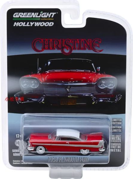 Cars Greenlight 1:64 1958 Plymouth Fury Alloy Model Car Metal Toys for Childen Kids Diecast Geschenk