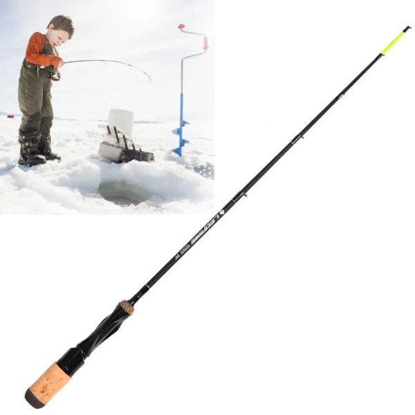 Accessori leggeri 3,3 mm Diametro superiore canne da pesca al ghiaccio duro 25 pollici / 63,5 cm Onettice in fibra di vetro zattere da pesca invernale