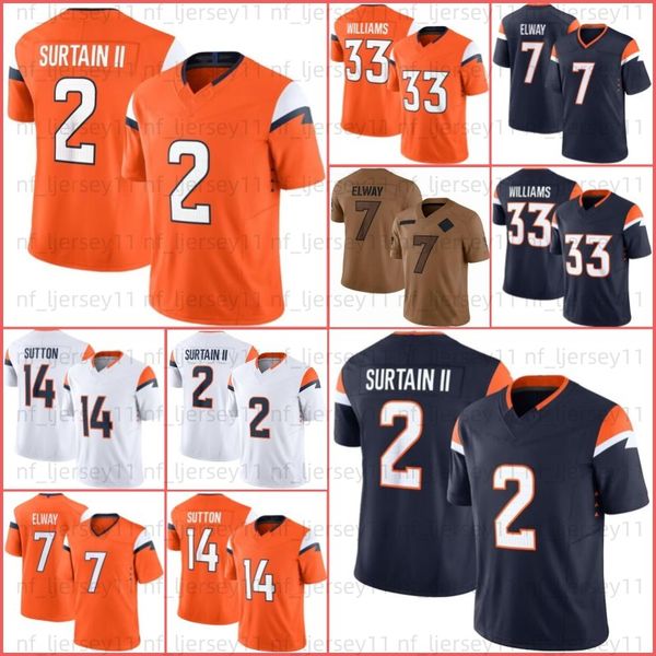 Bo Nix Jersey 31 Justin Simmons Futbol 33 Javonte Williams 10 Jerry Jeudy Peyton Manning Patrick Surtain II Pat Bradley Chubb John Elway Thomas