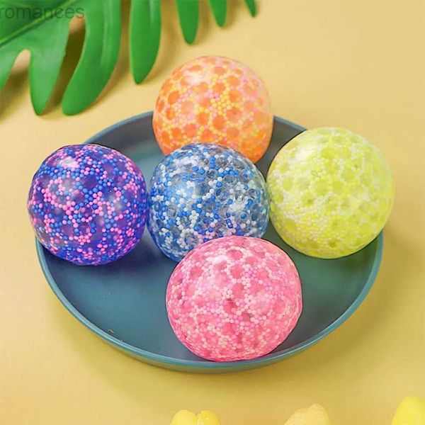 Descompressão brinquedo bola bola brinquedo flexível colorido berdas beliscões de beliscões de estresse alívio de ventilação mole tpr ball squishes descompressão garoto brinquedo presente d240424