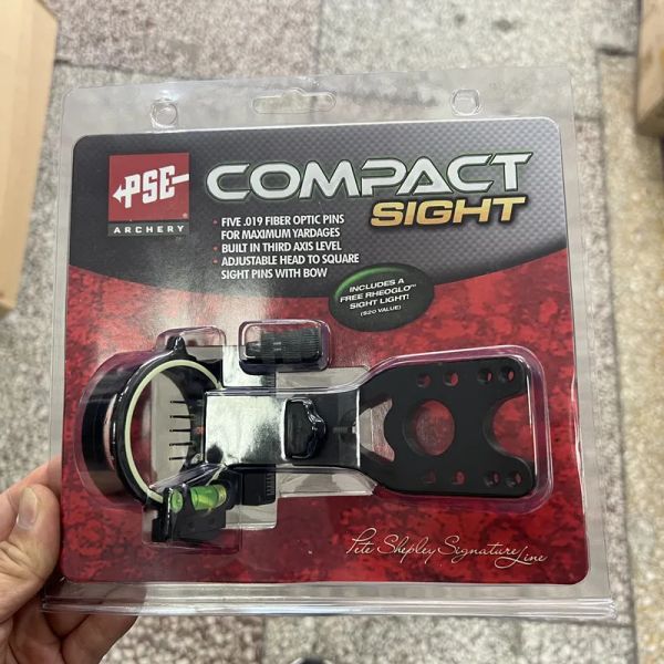 Arrow PSE Archery PSE 5pin Bow Sight 0,019 Fibra ottica W/ LED per arco composto Outdoor Accessorio per la caccia all'arco dell'arco speciale Speciale