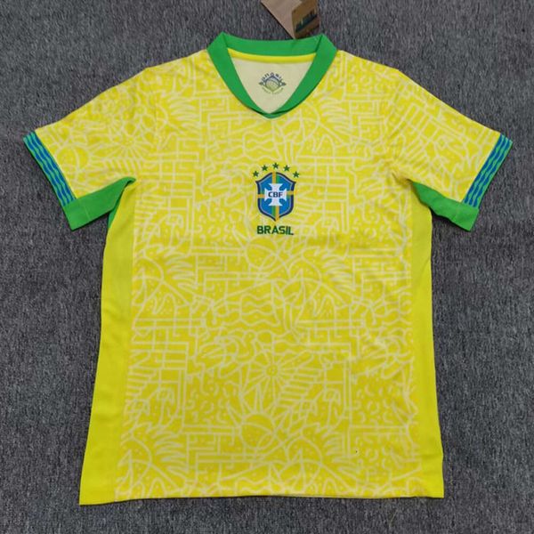 Fußballtrikots -Fan -Version Copa America Brazil Jersey Fußball Größe 10 Rodrigo 20 Savio