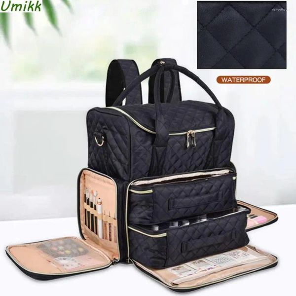 Bolsas de cosméticos Bolsa de organizador de unhas de unha armazenamento removível armazenamento portátil de alta capacidade acessórios de beleza multifuncionais