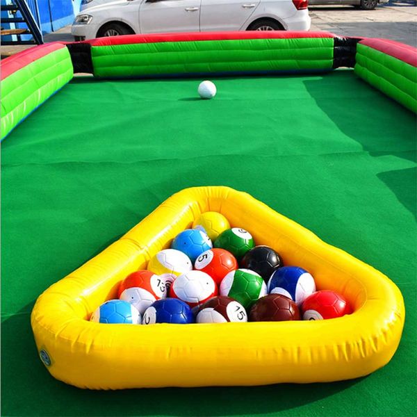 Großhandel attraktiver aufblasbarer Snooker Ball Spielplatz für Fußballbooltisch Schlauchboote Billard Ball Blow Snookers Fußballfeld