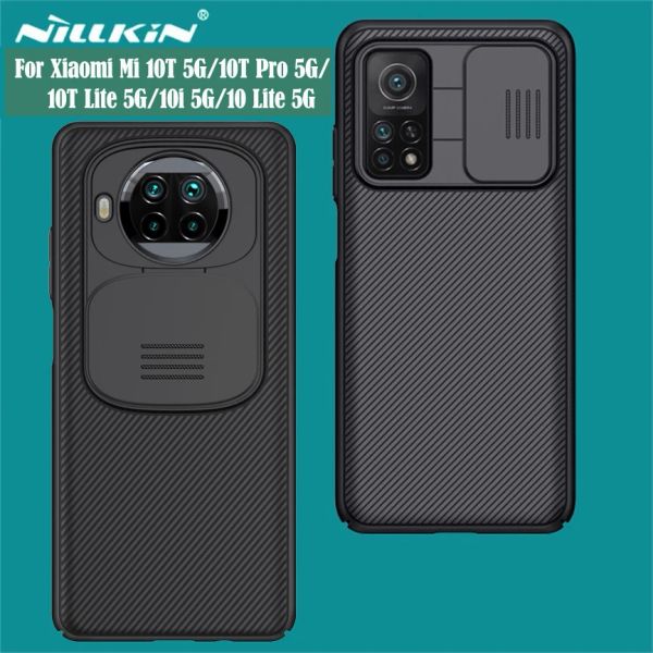 Capas para xiaomi mi 10t mi10t pro 5g case nillkin cameshield casos slide camer protetor privacidade tampa traseira para mi 10i mi10t lite 5g