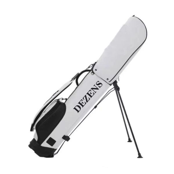 Сумки Dezens New Golf Stand Bag White/Black PU Водонепроницаемая портативная портативная сумка для гольфа