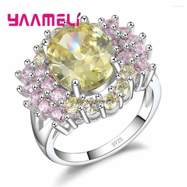 Clusterringe kosten Verkauf!Luxus Retro Ring Schöner Silberschmuck CZ Kubikzirkon süße Frauen Damen Hochzeitsfeier Accessoire