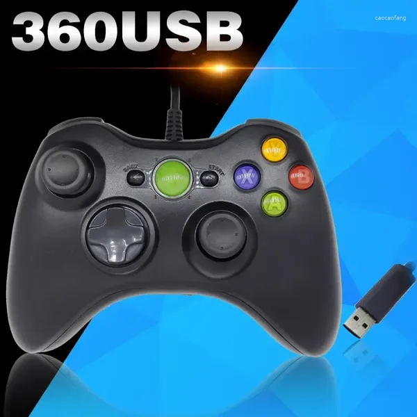 Игровые контроллеры USB Wired Gamepad для контроллера Xbox 360 Официальный официальный Microsoft PC Windows 7 8 10