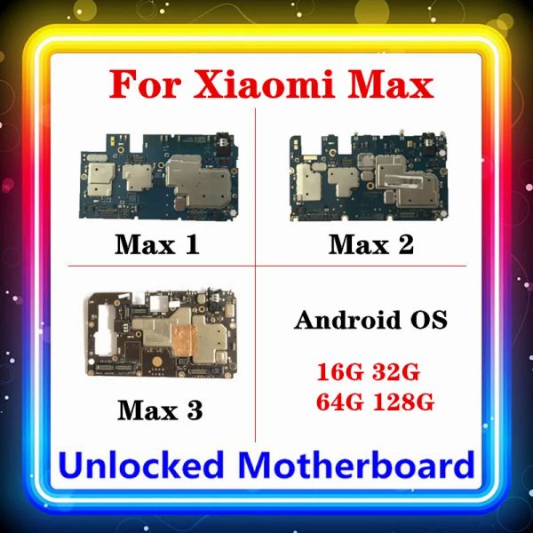 Antenna per Xiaomi Mi Max 1 2 3 Motherboard Mainboard per pulizia originale Sostituita con schema logica Full Chips Android OS 16G/32G/64G/128G