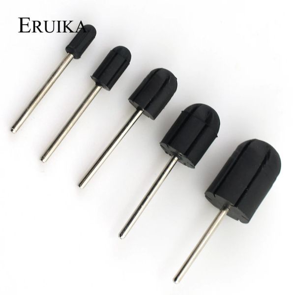Биты Eruika 1pcs Professional Rubber Drill Bit Bit Match шлифовальная крышка Accessrry Electric Nail Burr Manicure Pedicure Art Tools