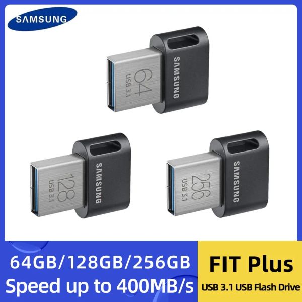 Drives Samsung Fit Plus USB 3.1 USB Flash Drive 64GB 300MB/S Pendrive Mini USB Memory Stick 128GB 256 ГБ 400 МБ/с ручка