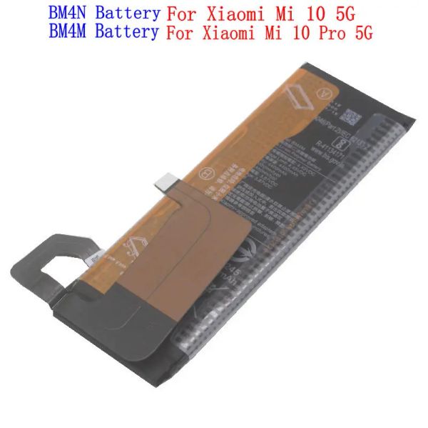 Batterie batterie 1x Batteria per telefono BM4M BM4M BM4N per Xiaomi Mi 10 Pro 5G per Xiaomi 10Pro Mi 10 5G Batterie di sostituzione Bateria