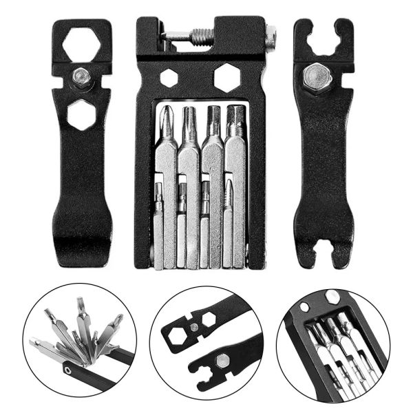 Werkzeuge 20 In1 Fahrradreparaturwerkzeuge Sets Multi -Funktionsfaltbarer Hex Spoke Wrench Mountain Road Bike Reparaturschraubendreher Werkzeug