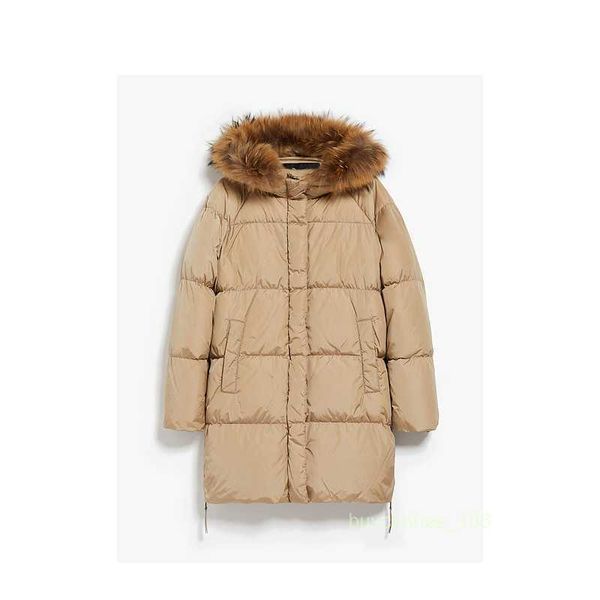 Tasarımcı Coats Cashmere Coats Luxury Coats Maxmara Su Geçirmez Tafta Parka Palto