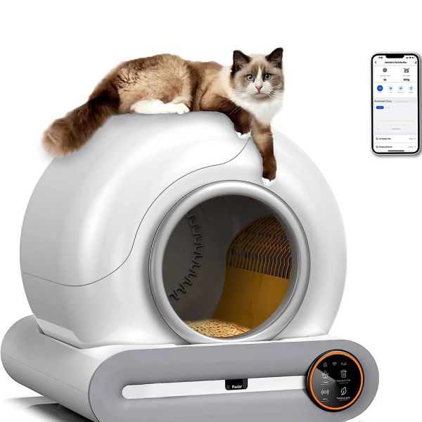 Caixas Caixa de areia de gato Cabine de esterilização automática 65L de grande capacidade banheiros de gato de gato