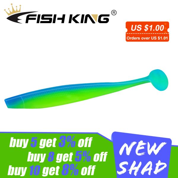 Acessórios Fish King New Shades Pesca Lure Soft Lure 90mm 120mm 160mm WobBlers Odor Atraente Carp Silicone Bait Pike Bass Bait Artificial