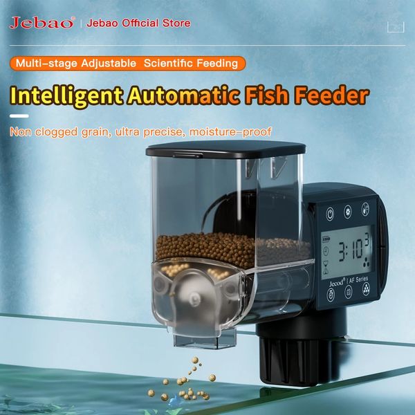 Jebao Jecod Aquarium Fish Tank Feeder Intelligente automatische Feeder Digital Timing WiFi Wireless Fernbedienung Fisch Fütterung 240424