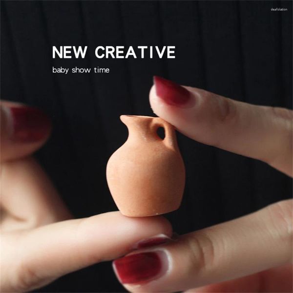 Vasos de simulação de brinquedos em miniatura Ornamentos criativos Pocket Pocket Decorative Artwork Classic For Gifts Decor Mini Cerâmica