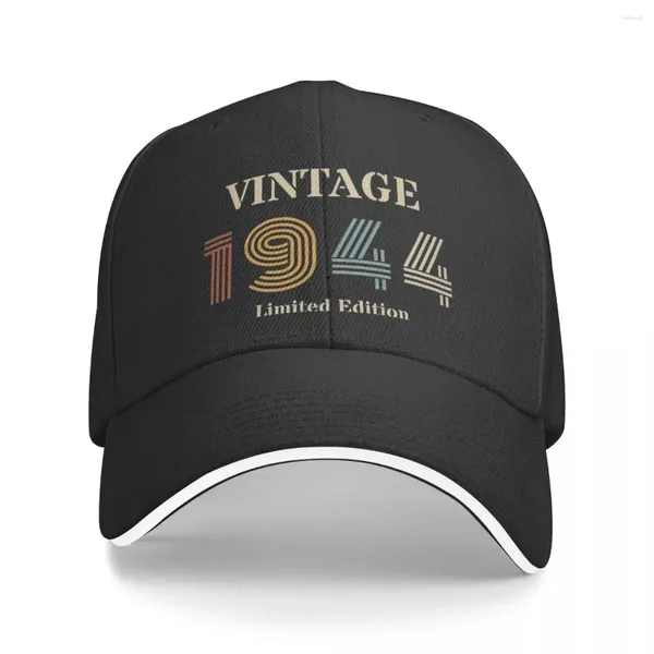 Ball Caps 2024 Cappellino da baseball estivo 1944 Regalo di compleanno vintage Merch per uomini donne di età compresa di 80 anni Trucker Casual Weepewwear Regolable