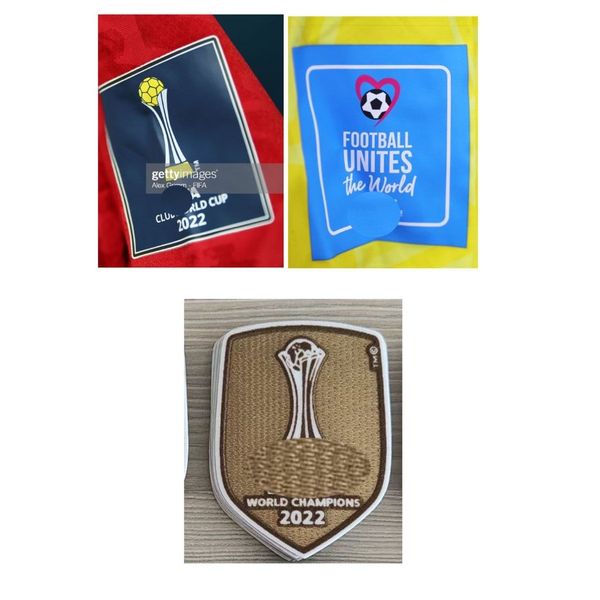 Collezione 2022 club finale club patch campione oro badge trasferimento di calore ferro su badge patch di calcio263r