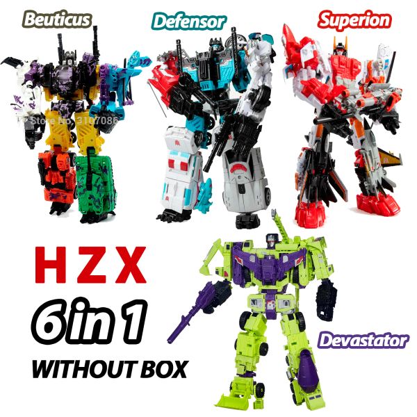 Роботы трансформации робот игрушки HZX Defensor Bruticus Superion Deavastator IDW 5 в 1 6 в 1 One Box Sets Figure KO 6IN1