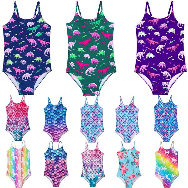 Costume da bagno per bambini da bagno 2023 Summer New Girls Onepiece Swimsuit