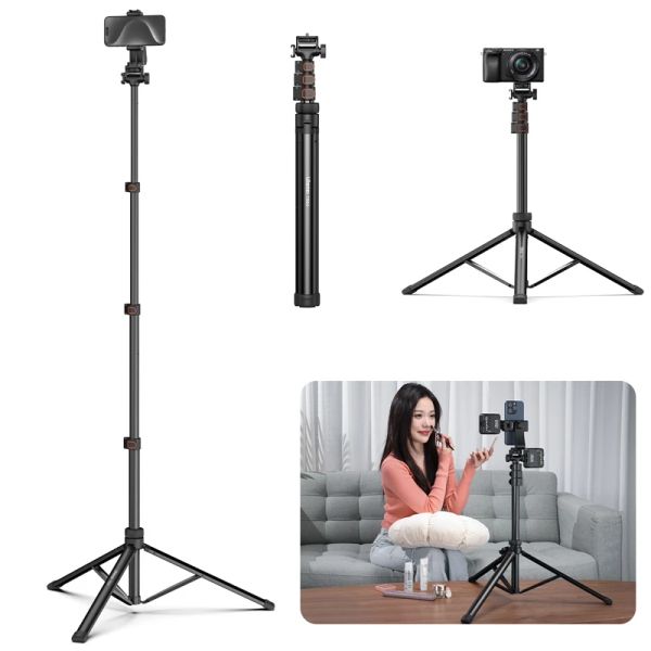 Tripodi Ulanzi 1,6 m Trippiede estendibile con supporto per telefono per la fotocamera DSLR Video proiettore leggero Tripode MAX CARICO 1,5 kg