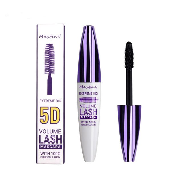 Mascara a 5 colori Allungamento duratura Spessa cimella riccia Crema di tintura Nuovo Prodotto Vendita calda per tintura a ciglia 5D Mascara impermeabile