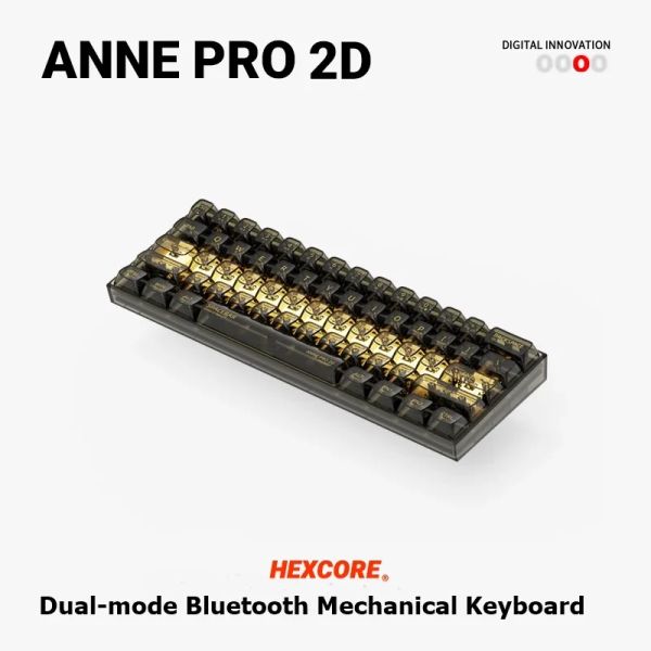 Klavyeler Yeni Anne Pro 2D Bluetoth Kablosuz Kablolu Dualmode RGB Arka Işığı Mekanik Klavye% 60 Düzen Defteri Özel Klavye