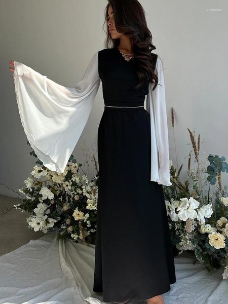 Roupas étnicas Vestido de festa Eid Mulheres Abaya Marrocos Vestidos Ramadã Manga de borboleta vestidos Largo abayas kaftan mesh dubai arab manto longo