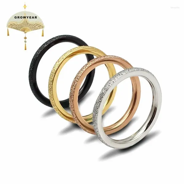 Clusterringe 4 Farbpeeling Gold Ring Männer und Frauen Edelstahl Rundpolier 2024 Schmuck Trenday Größe 6 7 8 9silver Rose