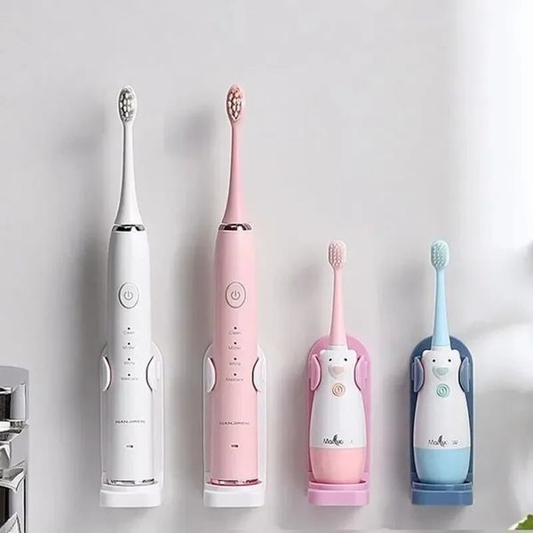 Neue Traaceless Zahnbürstenhalter Badewandmontierte elektrische Zahnbürstenhalter Erwachsene Zahnbürste Ständer Badezimmerzubehör für
