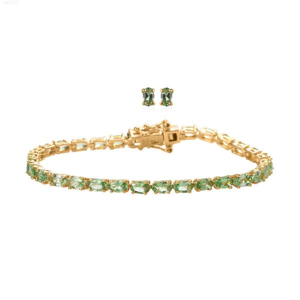 Orecchini per borchie per granato TSAvorite premium in oro giallo Vermeil su gioielli all'ingrosso in argento sterling