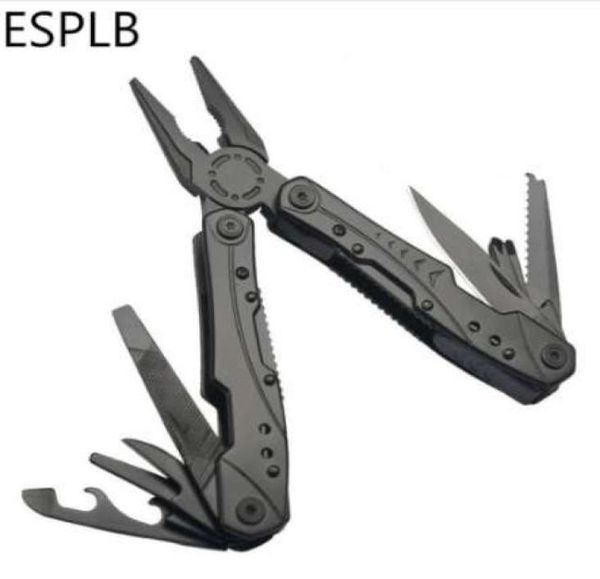 ESPLB 12in1 Multitool -Zange Multi -Zweck -Faltpocket -Zierwerkzeughärtung 420 Edelstahl für das Überleben Camping -Fischerei 1885055