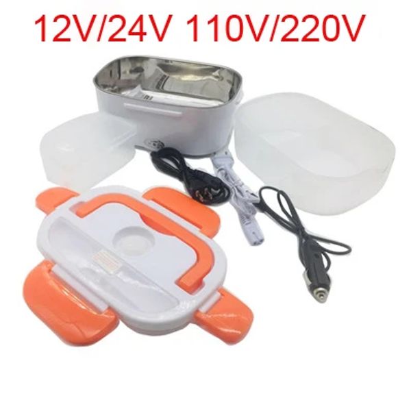 Shaves portátil lanche elétrico para carro de carro plug/plug/eu plug 12v/24v 110V/220V Escola Bento Rice Contest Recipiente Aquecedor