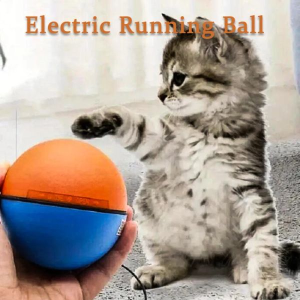 Игрушки для кошачья игрушка электрический электрический щекоток кошачьего шара автоматический интеллектуальный утолочок с скукой для шарика с момента