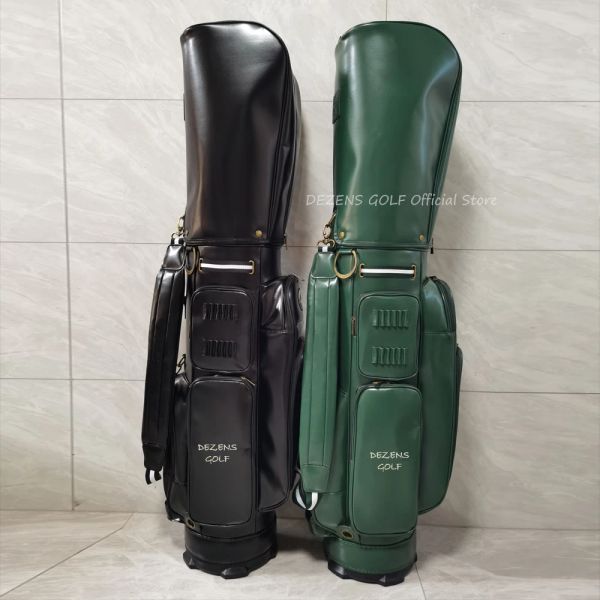 Çantalar Vintage Beyaz/Siyah/Yeşil Golf Caddy Çanta Golf Çanta Var Tekerlekler Su geçirmez Çekme Çubuk Golf Ekipmanları Çanta