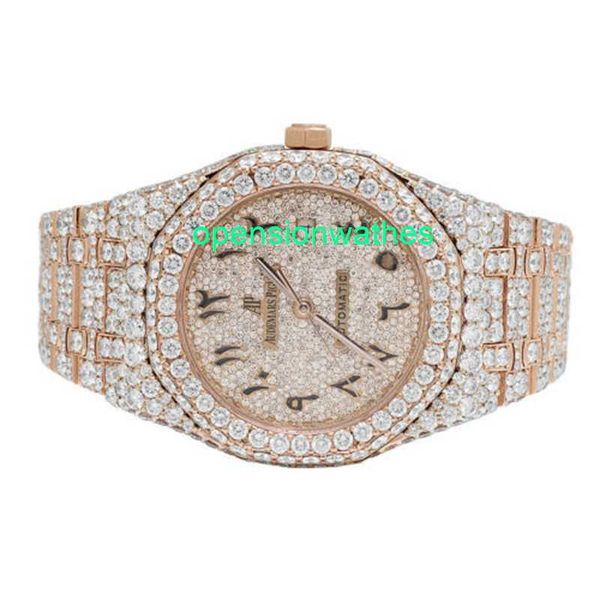 AP Luxury Watches Men's Automatic Watch Mens 41 -мм Audemar Pigue Royal Oak 18k Bond Gold Band против Diamond fnfo