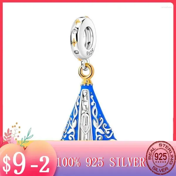 Charms Brasile Nossa Senhora APARECIDA Virgin Dangle Charm Fit Original Mula Bracciale Collana a ciondolo perline Donne Silver Color Jewellery