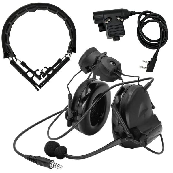 Ohrhörer TCIHeadset Comtac II Helm Bracket Edition Tactical Headset und taktisches PTT U94 PTT und Militär -Headset Comtac -Stirnband