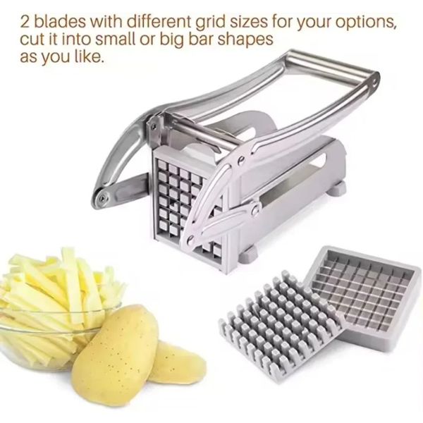 Kartoffelschneiderschneider French Fry Cutter Edelstahl Chopper Kartoffelhacker Küche Gadgets für Gurken Karotte