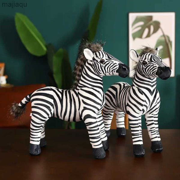 Plüschpuppen reales Leben stehend Zebra Stofftier Plüschspielzeugsimulation Zebra Doll Fotografie Requisiten Weihnachtsgeburtstag Geschenke für Kinder2404