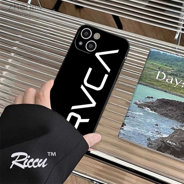 Casos de telefone celular RVCA Brand Phone Case para iPhone14 13 12 11 Pro 12 11 Pro Max X Xr XS Max 7 8 mais 6s mais 2020 SE Tampa D240424