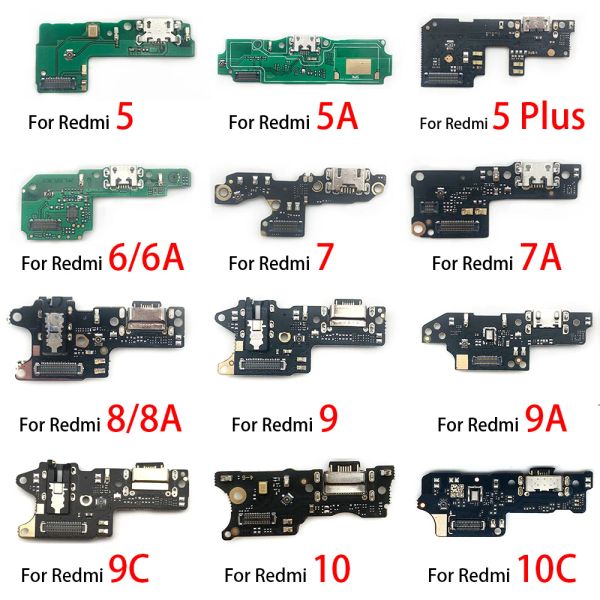 Кабели USB -зарядка порта Micro Dock Poard Poard Poard Flex Cable для Xiaomi Redmi 4a 4x 4 5 5a 6 6a 7 7a 8 8a 9 9a 9c 9t10 10c Pro