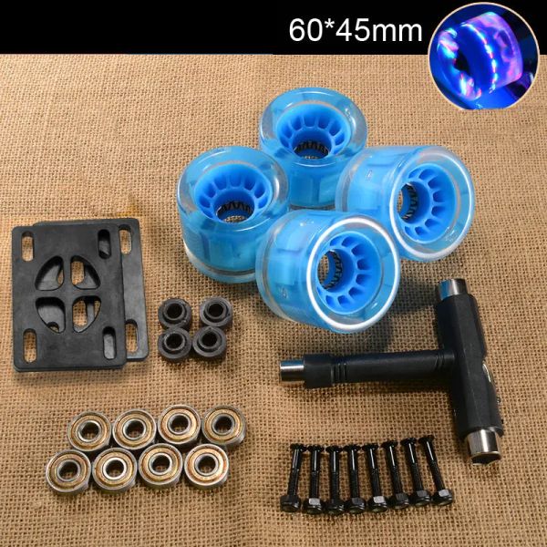 Tahta 4pcs 78A 60*45mm Longboard kaykay 4 Tekerlekler Kruvazör Rulmanları ile Kruvazör Onarımı Silindir Spor Kaykay Tekerlekleri Dropshipping