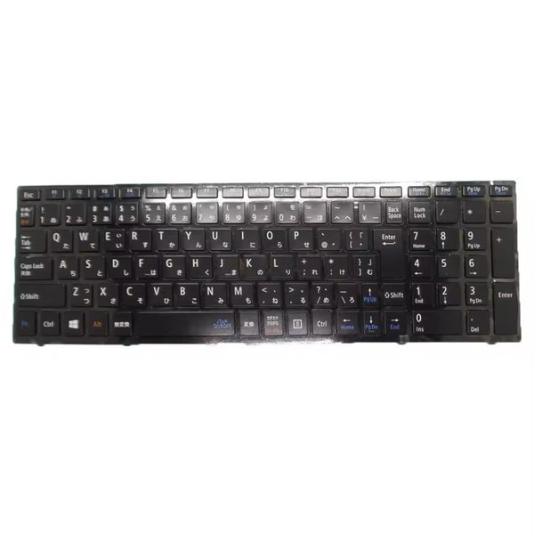 Tastiera per laptop per NEC Lavie S LS150/TS 2B-08239Q120 AEFF6J00070 JP JA Black giapponese con telaio nuovo