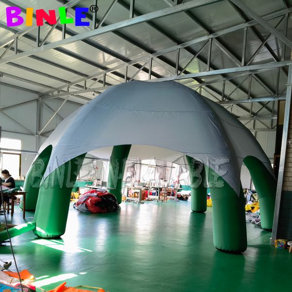 verde e cinza 12m diâmetro (40 pés) com tenda de aranha inflável de soprador, tendas de exposição móvel ao ar livre para eventos